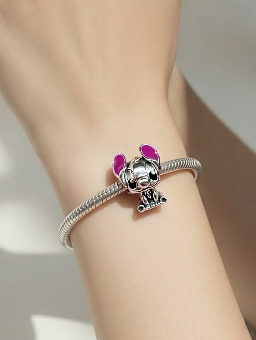 Stitch Bracelet Charm Stainless Steel Kawaii Disney Fandom Character Jewelry